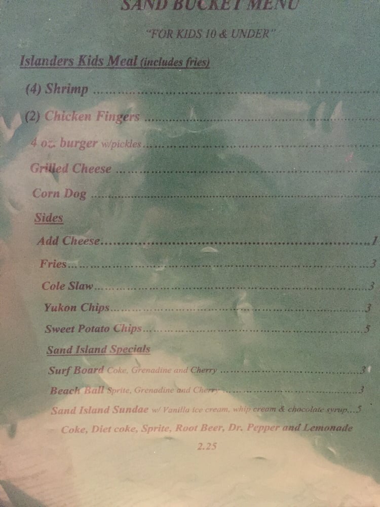 Islanders Restaurant & Bar Menu - Image 11