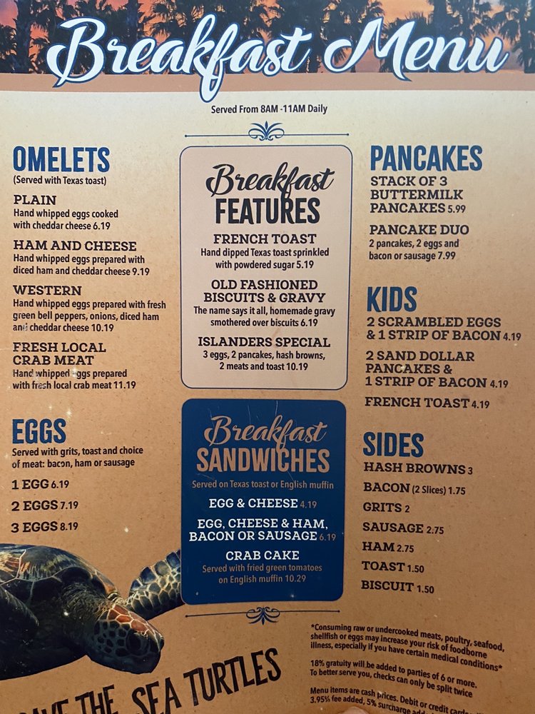 Islanders Restaurant & Bar Menu - Image 4