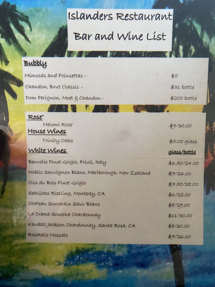Islanders Restaurant & Bar Menu - Image 9